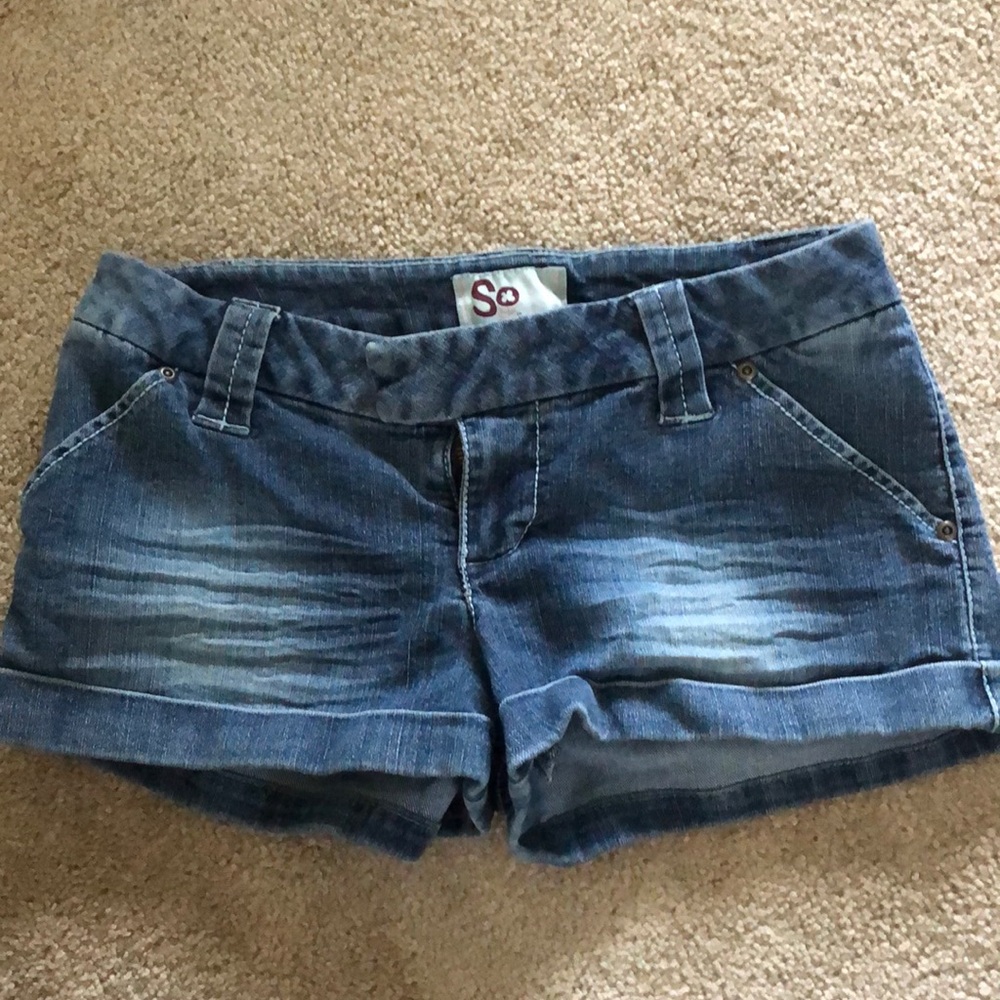 Denim shorts
